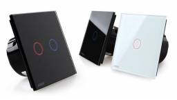 Сенсорный выключатель Livolo Free Shipping, Livolo EU Standard Touch Switch, VL-C701-12, Black Crystal Glass Switch Panel