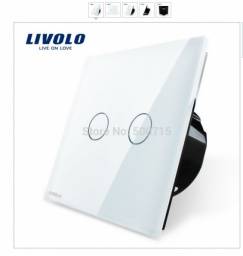 Сенсорный выключатель Livolo - Free Shipping, White Crystal Glass Switch Panel, EU Standard, VL-C702-11