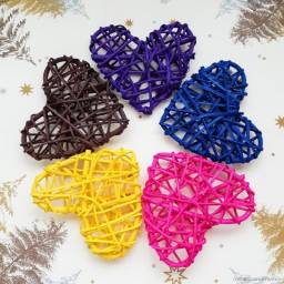 Сердце из ротанга Aliexpress 5PCS New Arrival 10CM Heart Sepak Takraw For Christmas Birthday Party & Home Wedding Party Decoration Rattan Ball 10 Colors