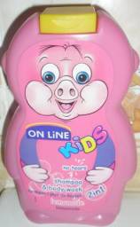 Шампунь и пена для ванны On line KIDS no tears 2 in 1 Lemonade