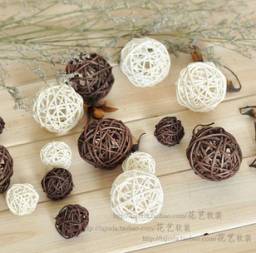 Шары из ротанга AliExpress 20pcs/Lot 3cm And 5cm Mix Color Wedding Decorative Rattan Ball
