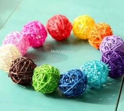 Шары из ротанга Aliexpress Wedding Rattan Ball Decoration 10pcs/Lot 3cm Sepak Takraw Christmas Balls Dried Artificial Flowers