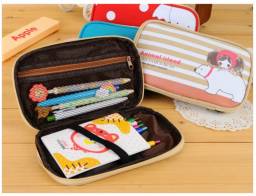 Школьный пенал Aliexpress E#TN New Fashion Canvas Girl and Animal Pencil Pen Case Makeup Coin Zipper Bag
