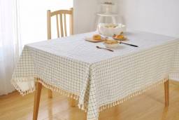 Скатерть Aliexpress Mediterranean wind lattice Linen tablecloth cover with tassel for resturant Party Home table cloth textile decoration 7 sizes