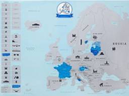 Скретч-карта Европы Creative Scratch Europe Map DIY Art Paper Travel Vacation Personal Mark Wall Decoration Gift