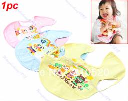 Слюнявчик Aliexpress New Cute Baby Dinning Feeding Apron Todder Anpanman Cartoon Waterproof Bib Free Shipping