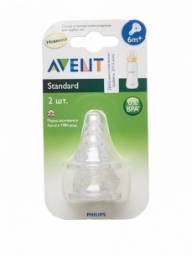 Соска для бутылочки Avent для густых жидкостей 6m+ standart