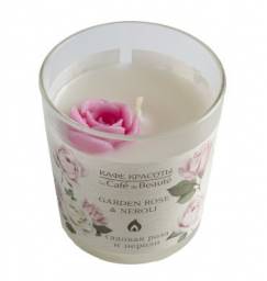 Свеча ароматизированная Кафе красоты Garden Rose & Neroli с ароматом садовой розы и нероли