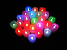 Свеча светодиодная Aliexpress Colorful LED Vanilla Scented Flameless Wax pillar Candles with Timer Remote Control