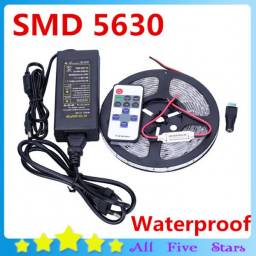 Светодиодная лента в бухте 5 м с адаптером и пультом управления Aliexpress Roll 5630 Waterproof/notwaterproof LED Strip String Light Tape Lamp+12V Power Adapter+RF Remote Controler+DC Connector