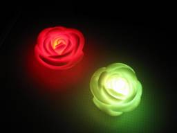 Светодиодные свечи-розы Buyincoins New Changing 7 Color LED Rose Flower Party Candle Light