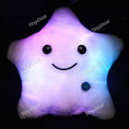 Светящаяся подушка Super Cute Illuminating LED Fantasy Colorful Romantic Pentagram Lucky Star Plushy Warm Pillow