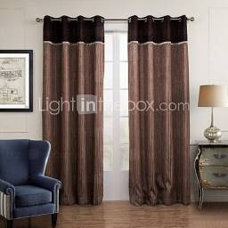 Теневые шторы LightInTheBox Room Darkening Brown Modern Jacquard Curtain(Two Panels)