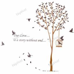 Tinydeal Home Decor Mural Paper Stickers Art Wall Decoration - Story of Fall HDS-117737