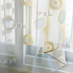 Тюль Aliexpress Quality window screening circle design organza jacquard transparent sheer curtains free shipping