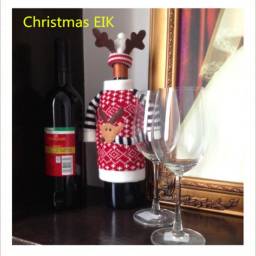 Украшение на бутылку Aliexpress( Christmas Decoration Red Wine Bottle Covers Clothes With Hats For Home Dinner Party Or Gift)