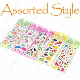 Универсальные модные пластиковые наклейки Тinydeal (Versatile Fashionable Plastic Sticker Decal for Mobile Phone PDA Notepad Clock 5-Sheet Assorted Pattern YSN-28046)