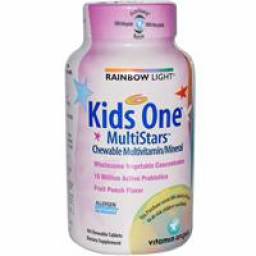 Витамины Rainbow Light Kid's One MultiStars, Chewable Multivitamin/Mineral, Fruit Punch Flavor