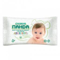 Влажные салфетки Снежная панда с экстрактом алоэ вера