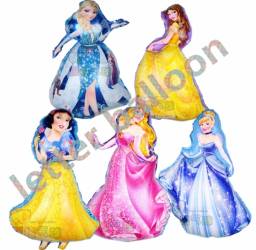 Воздушные шары Aliexpress Hot93 * 55 cm big Belle Aurora Cinderella Snow white Elsa Princess five balloon child birthday party decoration helium foil balloon