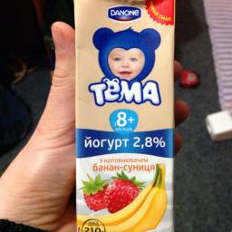 Йогурт питьевой Тёма Банан- клубника
