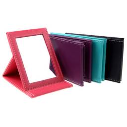 Зеркало Aliexpress Fashion Portable Foldable Leather Mirror Women Beauty Cosmetic Make up
