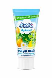 Зубная паста Happy Moments Дракоша 1-8 лет Груша
