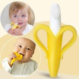 Зубная щетка-прорезыватель Aliexpress High Quality Infant Baby Teether Toothbrush Silicone tooth brush Baby chews Banana Chewing Teeth Stick Children Teething Ring