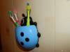 Фото 3 - Подставка для зубных щеток AliExpress Cute Ladybug Cartoon Sucker Toothbrush Holder suction hooks / Household Items / rack / bathroom set Hot 2015 Фото 3