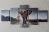 Фото 2 - Модульная картина AliExpress 5 Pcs(No Frame) Elephant Painting Canvas Wall Art Picture Home Decoration Living Room Print Modern Painting-Large Фото 2