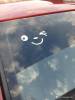 Фото 3 - Наклейка на автомобиль Aliexpress 1pc Cute Car Styling Smile Face 3D Decal Black Sticker for Auto Car Side Mirror L+R Rearview Фото 3