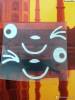 Фото 1 - Наклейка на автомобиль Aliexpress 1pc Cute Car Styling Smile Face 3D Decal Black Sticker for Auto Car Side Mirror L+R Rearview Фото 1