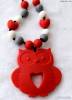 Фото 2 - Слингобусы Aliexpress BPA free Silicone Teething Necklace with large owl pendant silicone chew necklace with heart beads Фото 2
